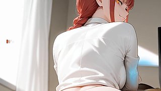 Femdom, chainsaw man, anal creampie