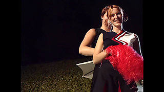 A Night Bath for Two Cheerleaders Eager to Lick Cunilingus