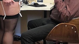 Miss Kitty As -the Secretary