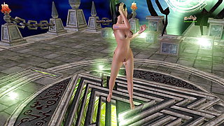 An animated 3D porn video of a beautiful girl giving sexy poses and masturbating using toy