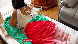 Desi Romance In Saree - Hottest Sensual Massage - Big Ass And Leg Massage - Moaning And Dirty Talk