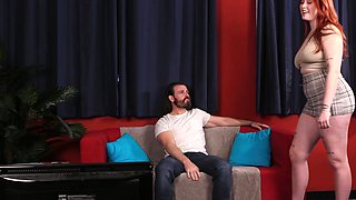 Sexy CFNM sluts sucking and wanking dick