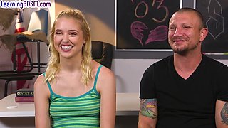 Sub 21yo anal slut fucked by BDSM professor in classroom