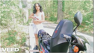 Korean Solo Female Does Public Cosplay Skirt Walking Nude