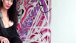 Anal training with double fisting dildo