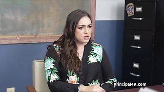 Supersized Big Beautiful Women wife slides on principals penis at his office