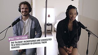 Amateur blonde and brunette lick each other