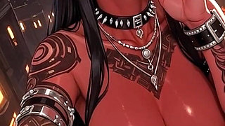 Hot Red Demon Woman Sexy Pose (ai Animation)