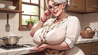 Hot Asian Granny's Romantic Hard Fucking with Young Lover,full Story