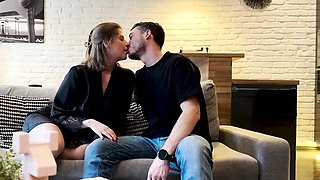 Amateur redhead girlfriend blowjob and anal with creampie