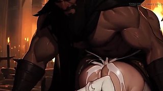 Spicy Toons: African Warrior BBC Rough Fucks & Creampie in European Street Sex