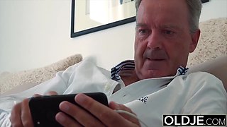 Grandpa Fucks Teen Tight Pussy In Bedroom - Olivia Nice