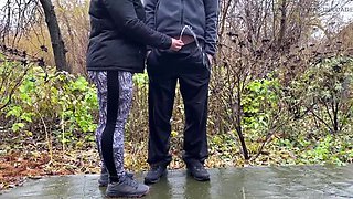 My Stepmom Takes Control of My Dick Outdoors