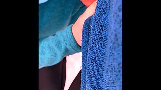 Public Blowjob on a Walking Trail with a Busty Amateur Teen