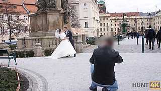 HUNT4K After wedding poor groom sells partners pussy to rich stranger