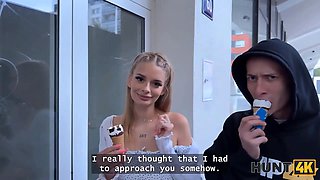 Hunt4k. blondie hottie used her enormous natural boobs to get back on her boyfriend