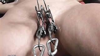 Blonde punished hard from her punisher