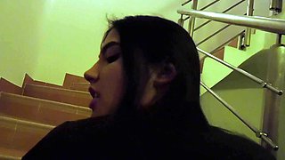 Raven-haired nymph Marry Morrgan gives up her pussy for some cash