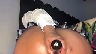 Hot Black Maid Does Some Webcam Black and Ebony