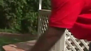 Black Treats Diamond Star and Chyanne Jacobs Join the Outdoor Pool Threesome Arrangement with BBC.