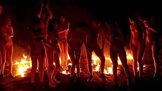 Petite girls filmed in sexy orgy when putting hard dicks in every hole