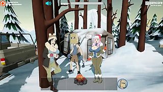 Fuckerman Winter Lovers Complete Gameplay - Huge Tits Teen & MILF Hardcore Threesome Anal Fuck