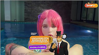 Re Zero Cosplay. Nymphomaniac Emo Slut Sucks And Fucks A Big Cock