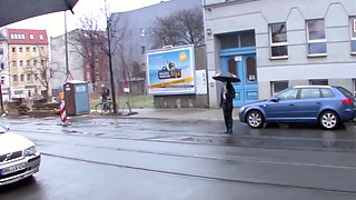 German street slut pick up and persuaded to have sex