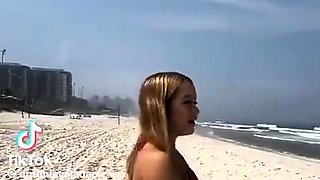 Teen brunette masturbating on public dirt road