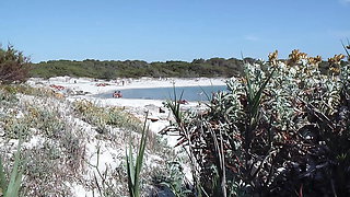 Uninhibited voyeur on Es Trenc beach