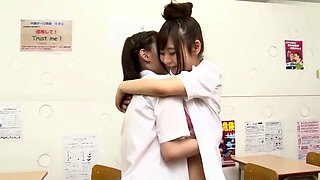 Wild Japanese schoolgirls play out their lesbian fantasy