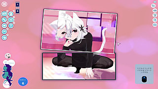 #3 [Mosaic Neko Wife 4] I will see more and more girls cosplaying and nakedness! Eroge where you complete puzzles and interact with girls!