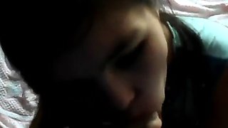 Amateur Blowjob and Facial with a Brunette Asia Girl