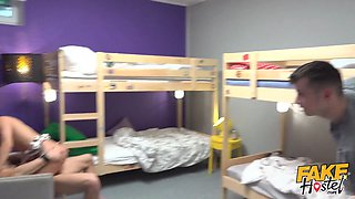 Fake hostel - college man fucks a guys trampy cheating mexican gf