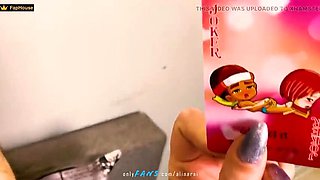 Alina Rai Plays Strip Poker With Stepbrother - Amateur Teen Brunette Blowjob & 69 Position