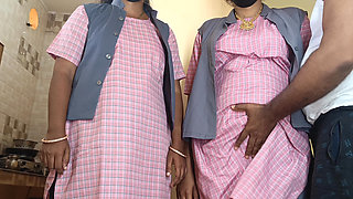 College Sisters Threesome Fucking