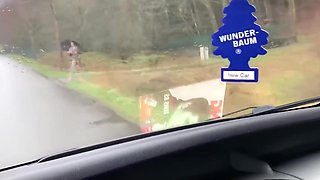 Brunette with small tits uses her body to pay for a ride