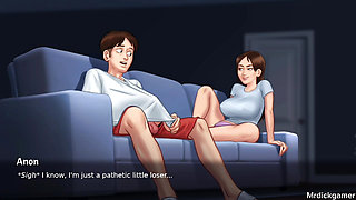 SUMMERTIME SAGA stepbrother marstubating as stepsister loves his cock and let's him bang her