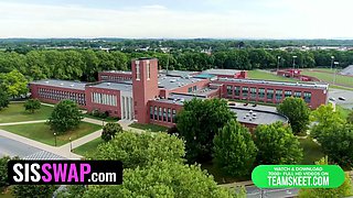 Educator locks and leaves behind four rebellious step siblings in a detention classroom - sisswap taboo orgy