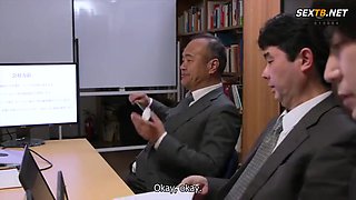 Married Secretary, Creampie Sexual Intercourse In The Presidents Office Full Of Sweat And Kisses