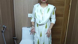 Desi Stepmom Fucks Step Son in Bathroom - Full HD 4K Punjabi Video