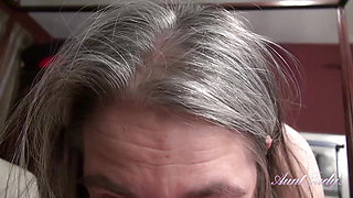 AuntJudys - Your 52yo Mature Step-Auntie Grace Wakes You Up with a Blowjob (POV)