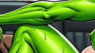 She-hulk Slut: Not a Day Without Fucking. Big Compilation Cartoon