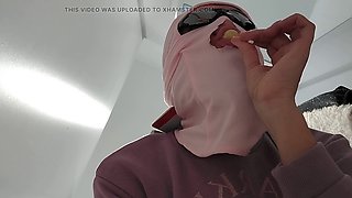 Nasty sexy milf Mirsur tries on sexy outfits in bed with her furry latina pussy