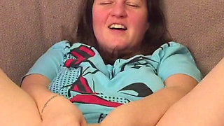 Filmed with Iphone Using Huge Purple Dildo for the First Time