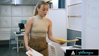 Girlsway - femdom chief Casey Calvert strap-on predominates assistant Anna Claire clouds in her office