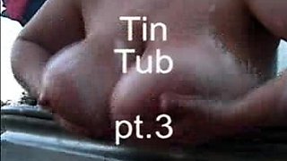 Hot brunette big boobs toying pink pussy