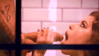 Amateur girl blowjob in shower on sex dating