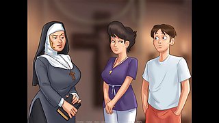 Hot cougar neighbor in lingerie gets naughty during summer saga