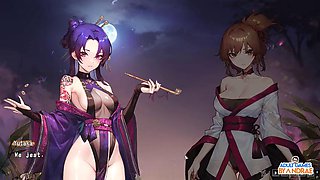Ep18: Threesome Sex with Manari and Yutaka - Half-demon Shinobi